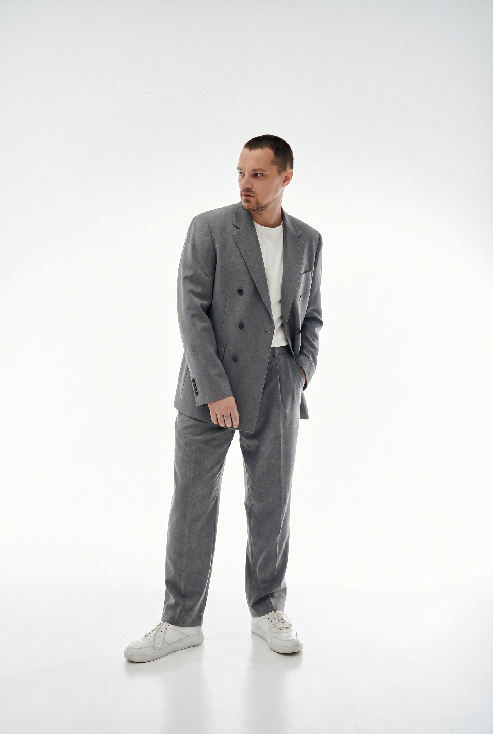 OVERSIZE SUIT GREY