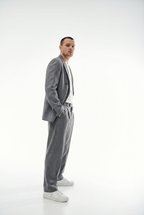 OVERSIZE SUIT GREY