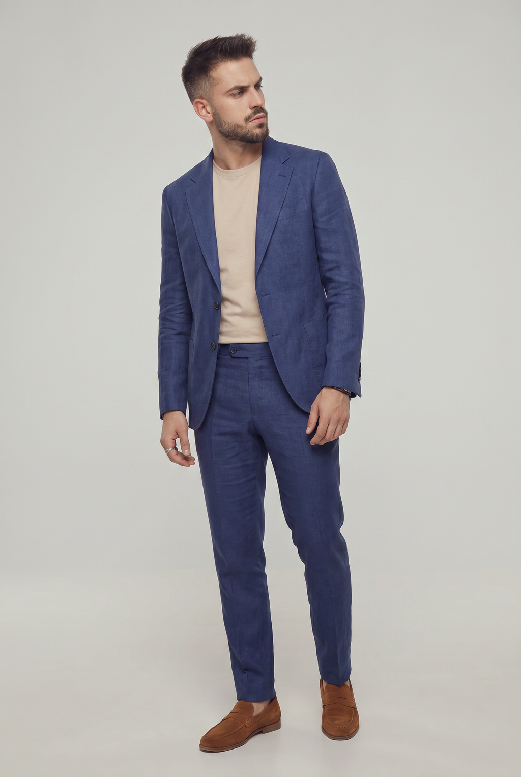 LINEN SUIT NAVY