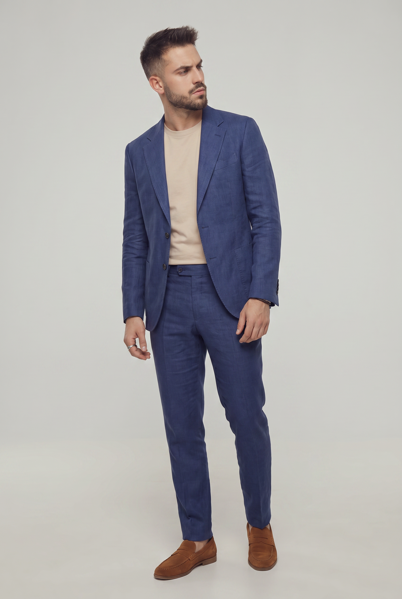 LINEN SUIT NAVY