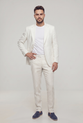 LINEN SUIT OFF WHITE