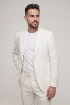 LINEN SUIT OFF WHITE