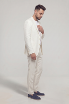 LINEN SUIT OFF WHITE