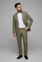 LINEN SUIT OLIVE