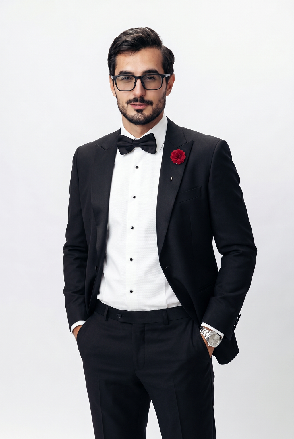 TUX. SUIT PEAK LAPEL