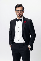TUX. SUIT PEAK LAPEL