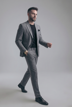LIGHT GREY PINSTRIPE SUIT