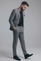 LIGHT GREY PINSTRIPE SUIT