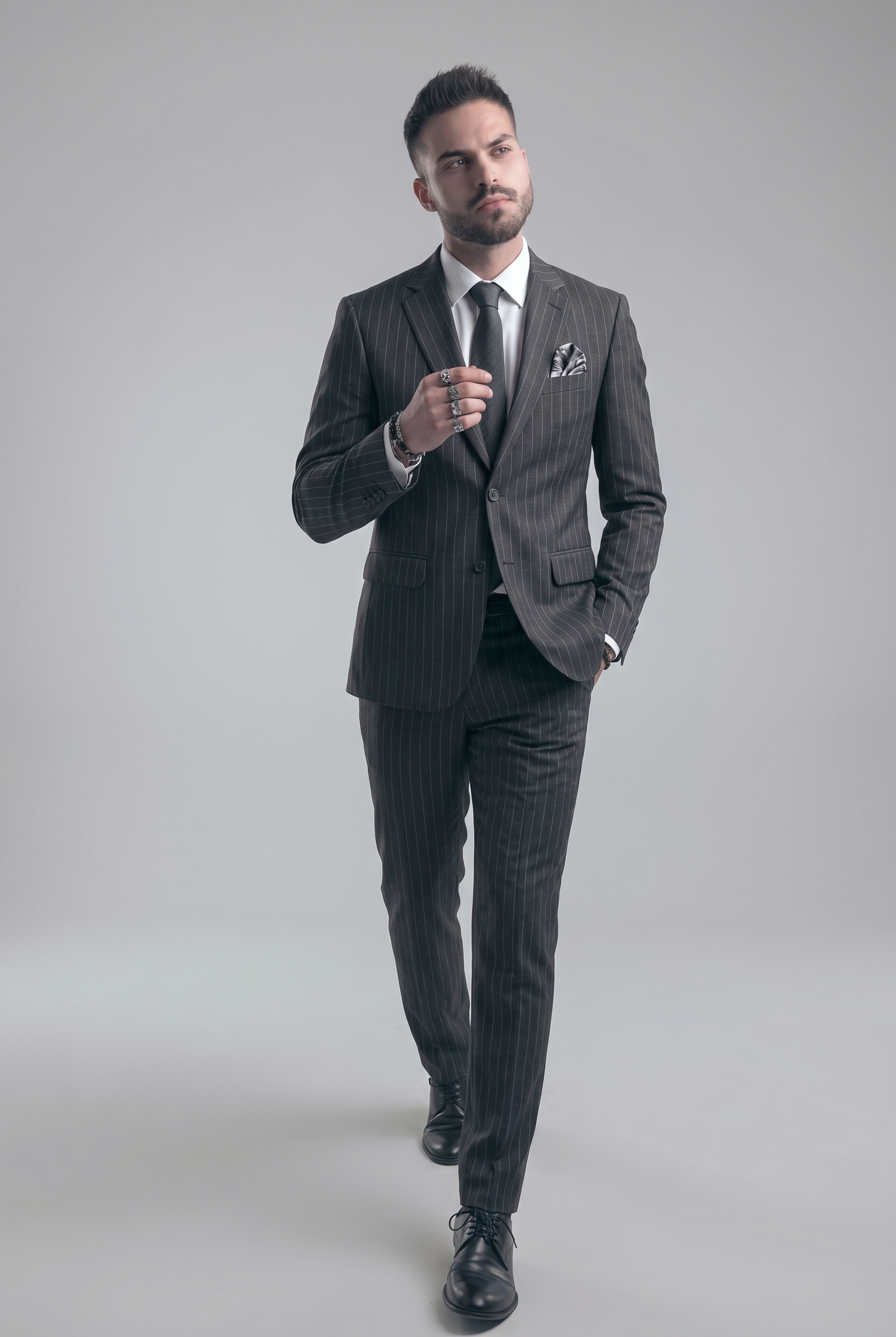 GREY PINSTRIPE SUIT