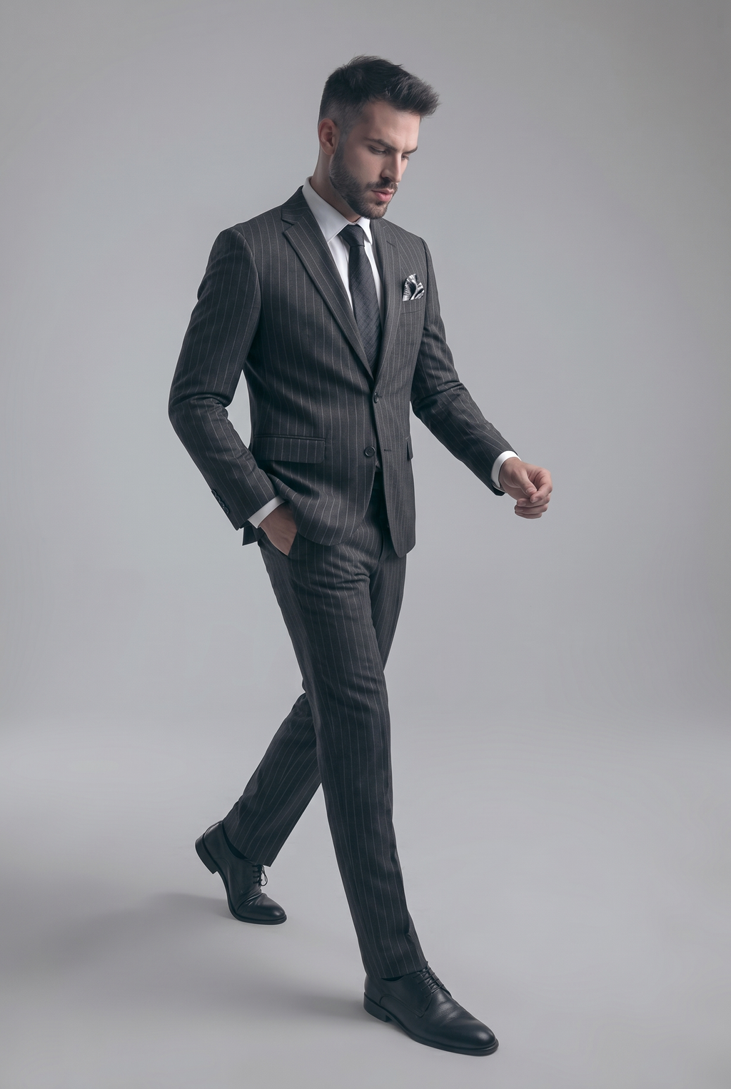 GREY PINSTRIPE SUIT