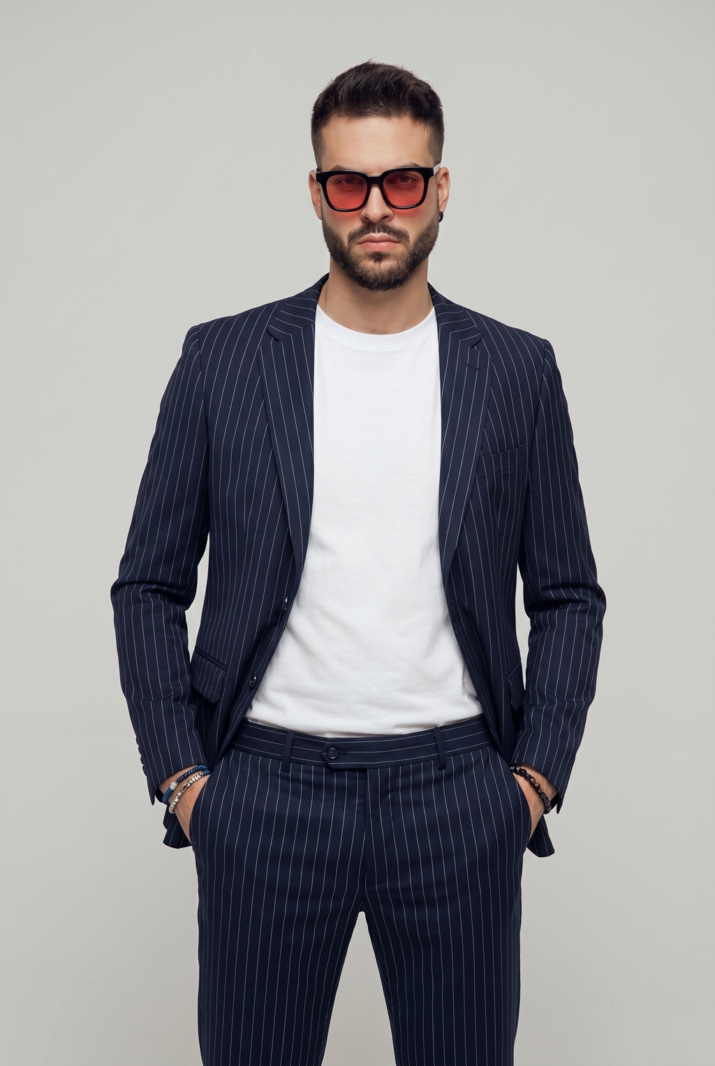 NAVY PINSTRIPE SUIT