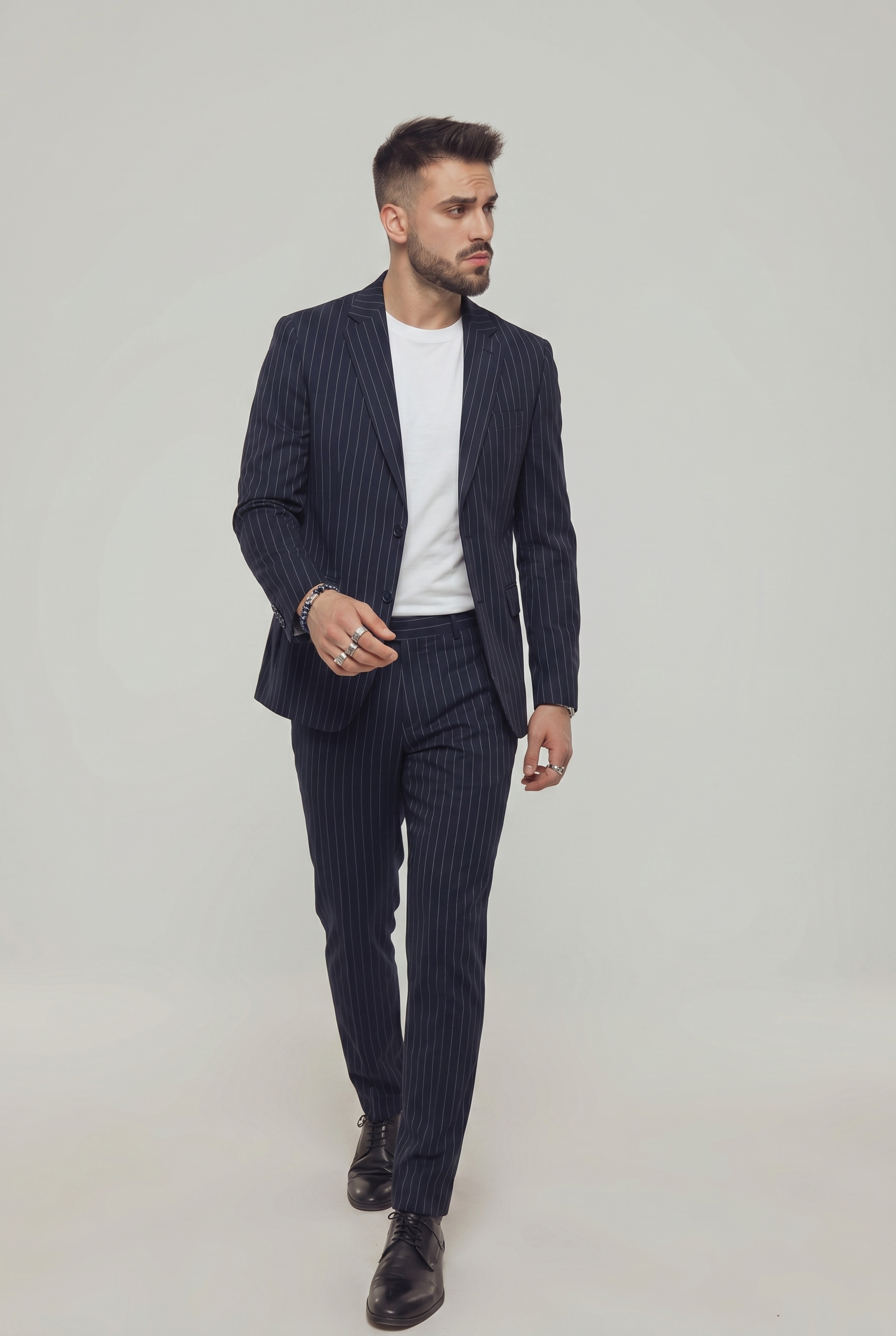 NAVY PINSTRIPE SUIT