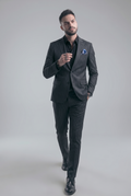 BLACK PINSTRIPE SUIT